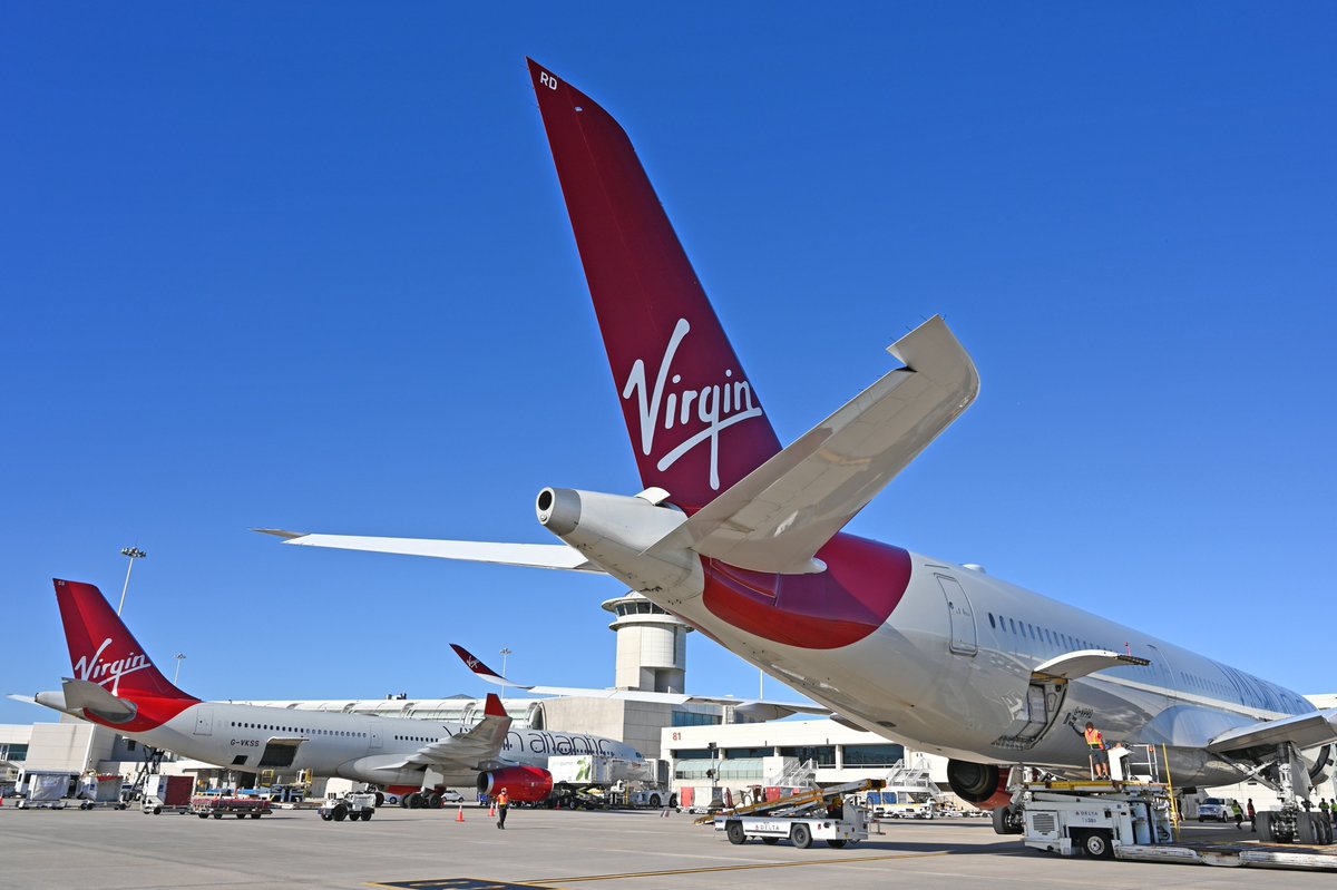 MCO's tweet photo. Today’s second touchdown was with Rain Bow, one of Virgin’s stylish A350-1000 planes, introducing their new route at MCO from @HeathrowAirport. 🛬 https://t.co/D3o3j2d8MJ