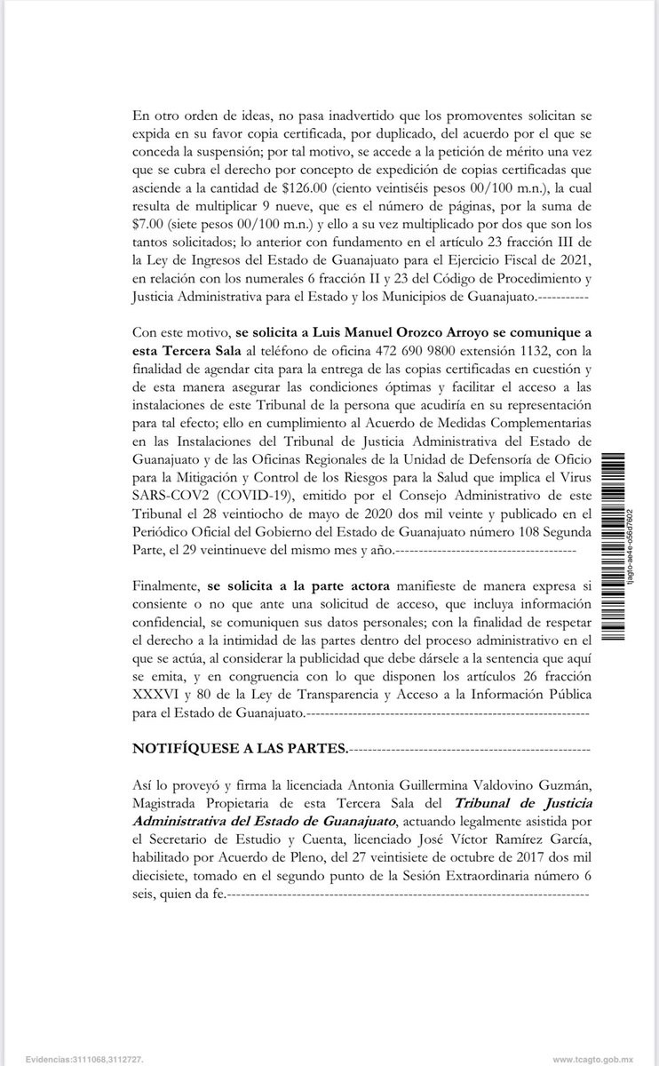 VillarrealGTO's tweet photo. Hoy el Tribunal de Justicia Administrativa de Guanajuato ordenó restituir al legítimo Consejo del #SAPASMA en sus funciones legales y reglamentarias, y con ello no avalar la intentona de golpe de estado al organismo. Por encima del desprecio a la ley, hay estado de derecho. https://t.co/MZDeYd3fJP