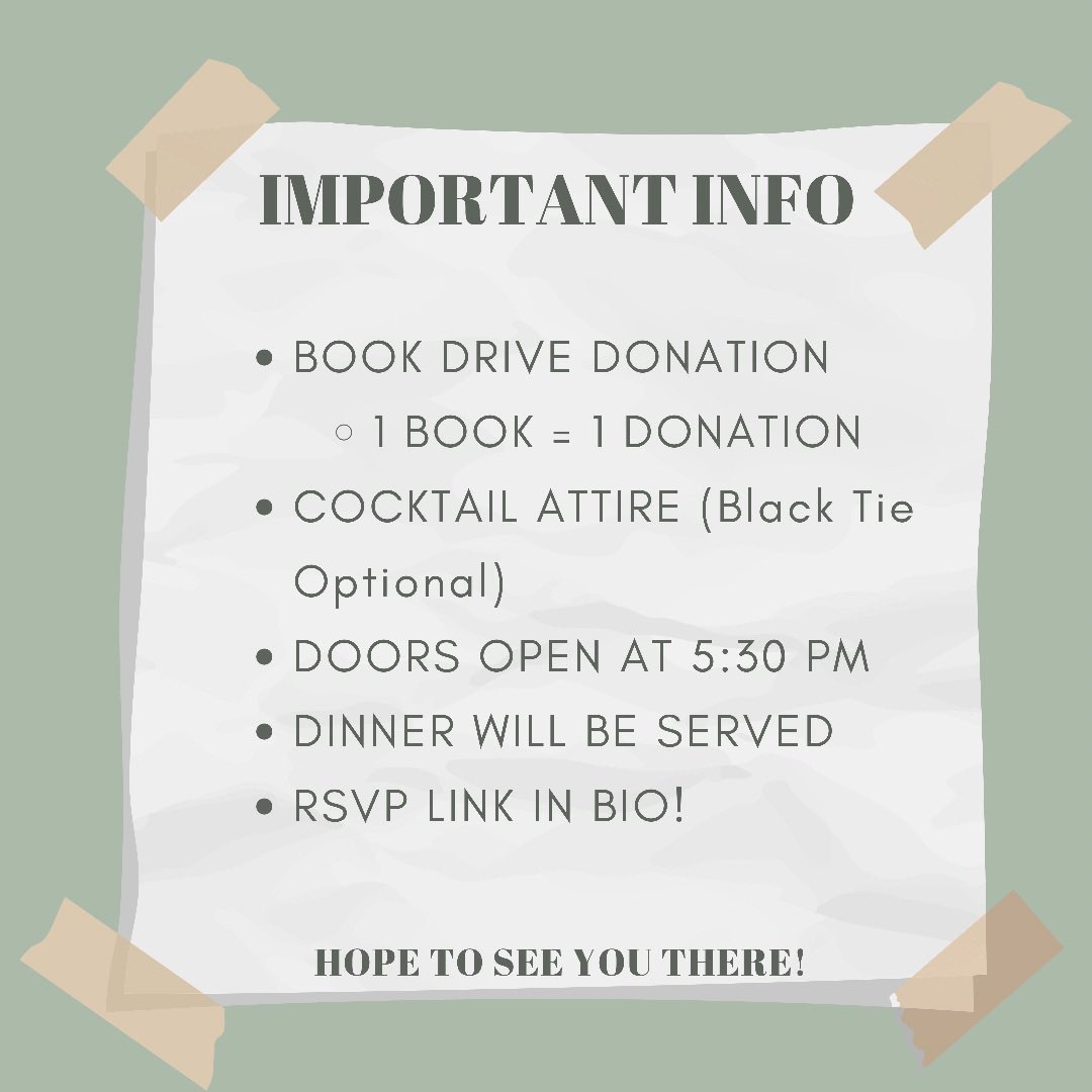 Hey everyone! We will be hosting our annual Red Spots event to raise advocacy for access to education for women and children in Africa. It will be held on Sat. November 20th in the Presidents Room- MU Doors open at 5:30pm. Dress code is Cocktail Attire &amp; dinner will be served!