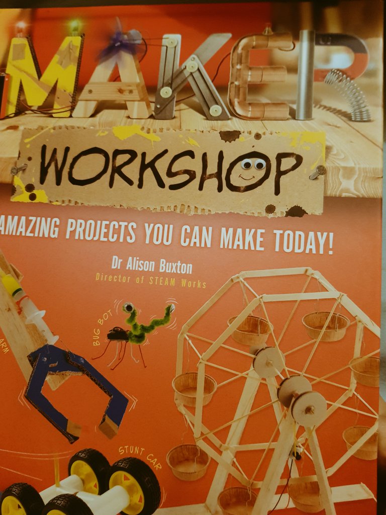 SJQ_mirza's tweet photo. 7 year old is reading #makerworkshop by @MakerEdUK at bedtime and I heard a spontaneous "Alison I think is Zabardast "🤩 !! translation *awesome/amazing https://t.co/aqqlAf5MjA