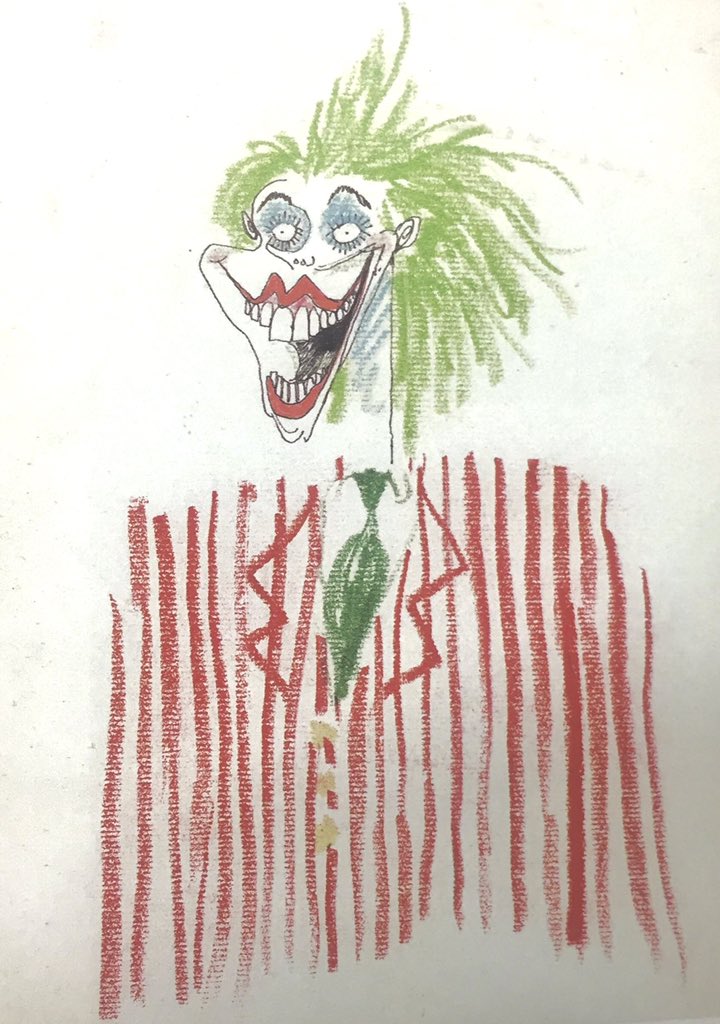 CoolComicArt's tweet photo. Batman (1989) The Joker concept art by Tim Burton https://t.co/zi7baInjHa