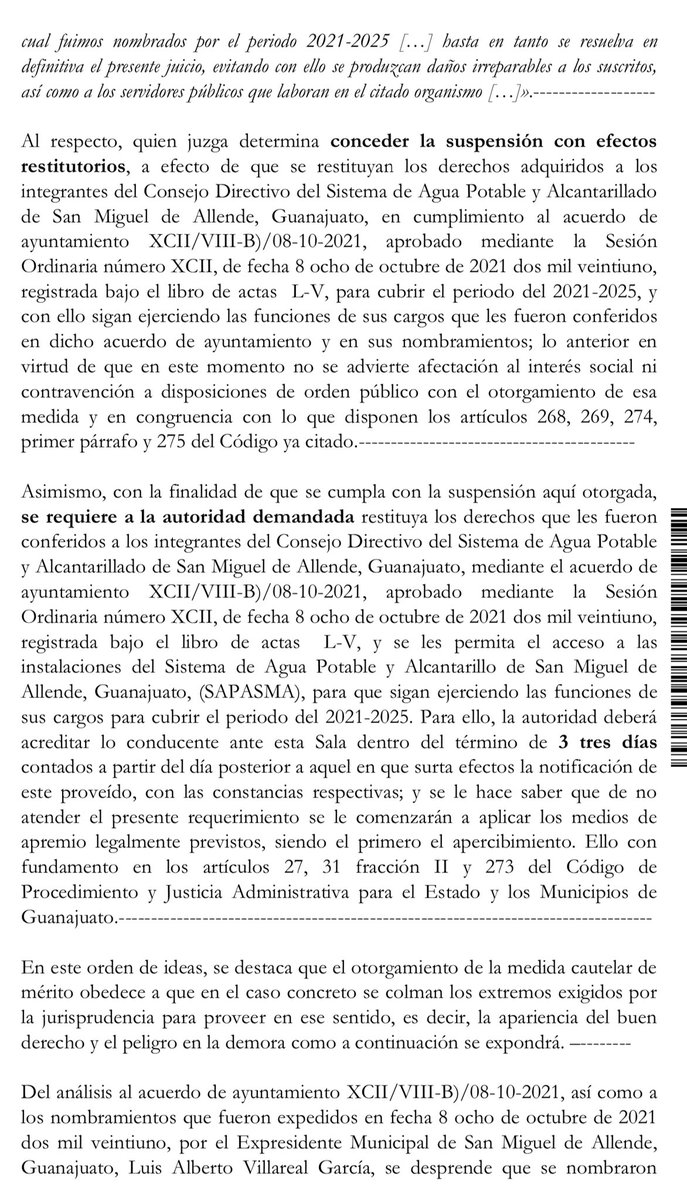 VillarrealGTO's tweet photo. Hoy el Tribunal de Justicia Administrativa de Guanajuato ordenó restituir al legítimo Consejo del #SAPASMA en sus funciones legales y reglamentarias, y con ello no avalar la intentona de golpe de estado al organismo. Por encima del desprecio a la ley, hay estado de derecho. https://t.co/MZDeYd3fJP