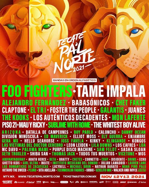andreamoes1's tweet photo. Gente vendo mi Abono VIP (12 y 13 de noviembre, vale para ambos días) Festival Tecate Pa’l Norte este fin de semana en Monterrey, Parque Fundidora, precio negociable!! 

Les dejo el Line Up para que se animen, o si saben de alguien que esté interesado agradezco pasen la voz https://t.co/QSwMR7YgdJ