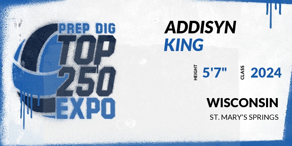 Prep Dig Wisconsin (@prepdigwi) on Twitter photo Welcome Class of 2024 Addisyn King (<a href="/addisyn_king/">Addisyn King</a>) of St. MaryβS Springs HS to the <a href="/PrepDigWI/">Prep Dig Wisconsin</a> Top 250 Expo @ Milwaukee Sting Volleyball Center.
π₯π #PDTop250 ππ₯
Register NOW! π events.prepdig.com/e/320/registerβ¦ Welcome Class of 2024 Addisyn King (<a href="/addisyn_king/">Addisyn King</a>) of St. MaryβS Springs HS to the <a href="/PrepDigWI/">Prep Dig Wisconsin</a> Top 250 Expo @ Milwaukee Sting Volleyball Center.
π₯π #PDTop250 ππ₯
Register NOW! π events.prepdig.com/e/320/registerβ¦