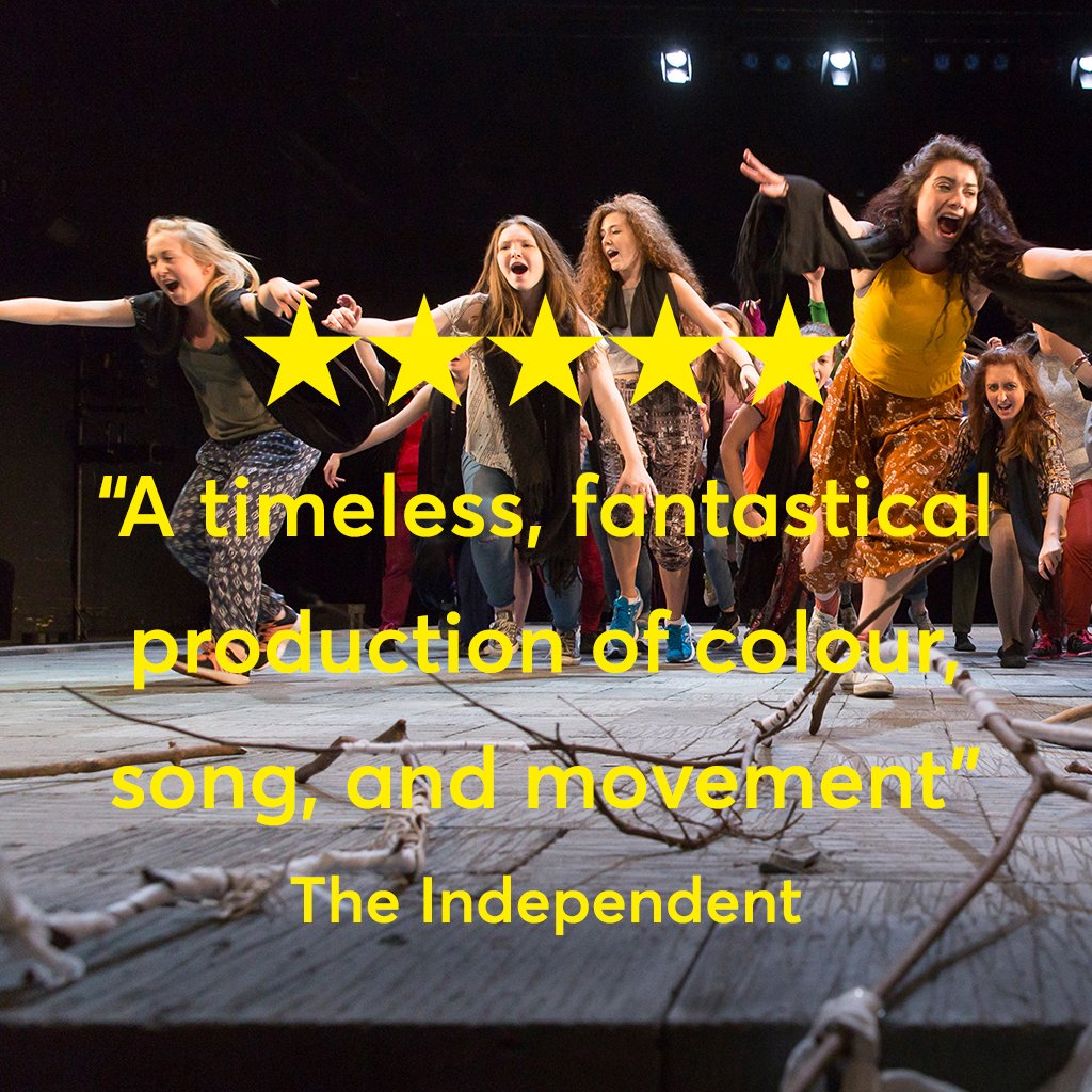 ★★★★★ “A timeless, fantastical production of colour, song, and movement” The Independent

📅See #TheSuppliantWomen from 11-14th November 2021
🎫➡bit.ly/GACSuppliantWo…
@WildYakP  #GulbenkianArtsCentre #Canterbury #Kent