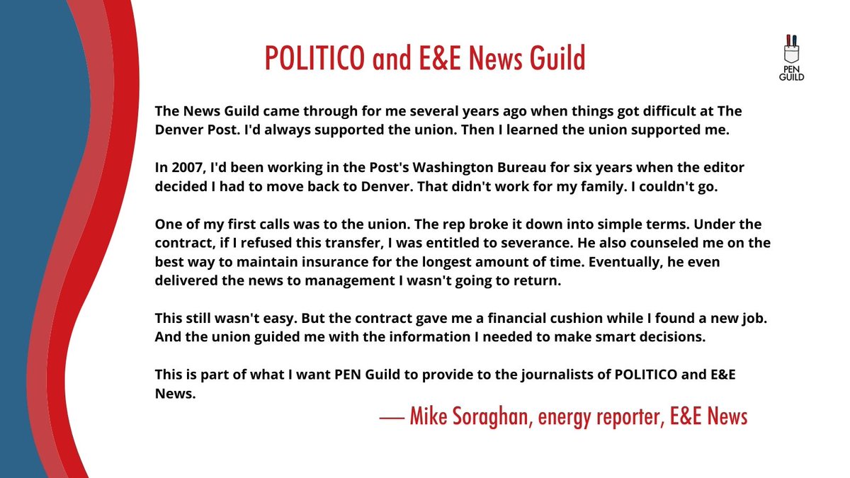 penguild's tweet photo. This week we begin exploring what unions could and have done for their members through facts and testimonials. PEN Guild will hold a democratic process to formally decide what we will ultimately bargain for. #PENGuild https://t.co/EmGYxHsUhS