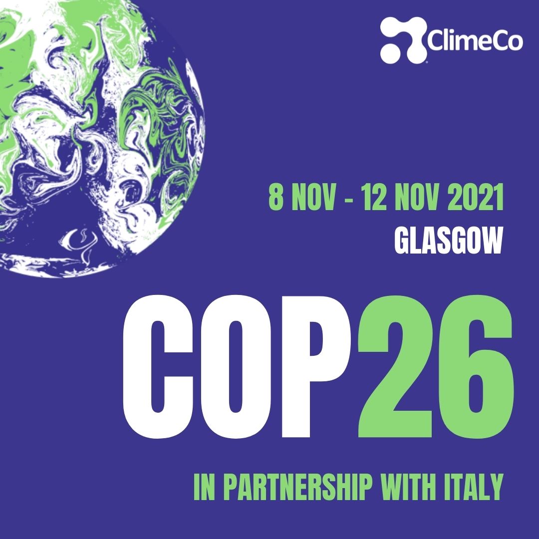 ClimeCo's tweet image. Today, #TeamClimeCo is attending the 2021 UN Climate Change Conference (@COP26) held in Glasgow, Scotland. The #COP26 Summit will bring parties together to accelerate action towards the goals of the #ParisAgreement and the UN Framework Convention on Climate Change.