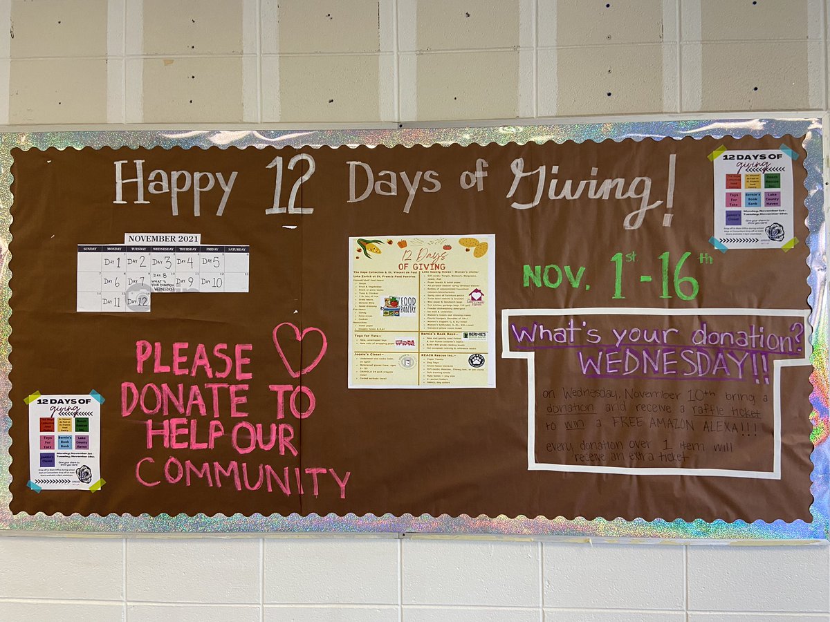 Please support our <a href="/LZHSStudCo/">LZHS Student Council</a> and their fundraising efforts for 12 Days of Giving! Thank you!! #giving #kindness #generosity @D95SocialMedia <a href="/GalltKelley/">Dr. Kelley Gallt</a> <a href="/LZHSBEARS/">LZHS BEARS</a>