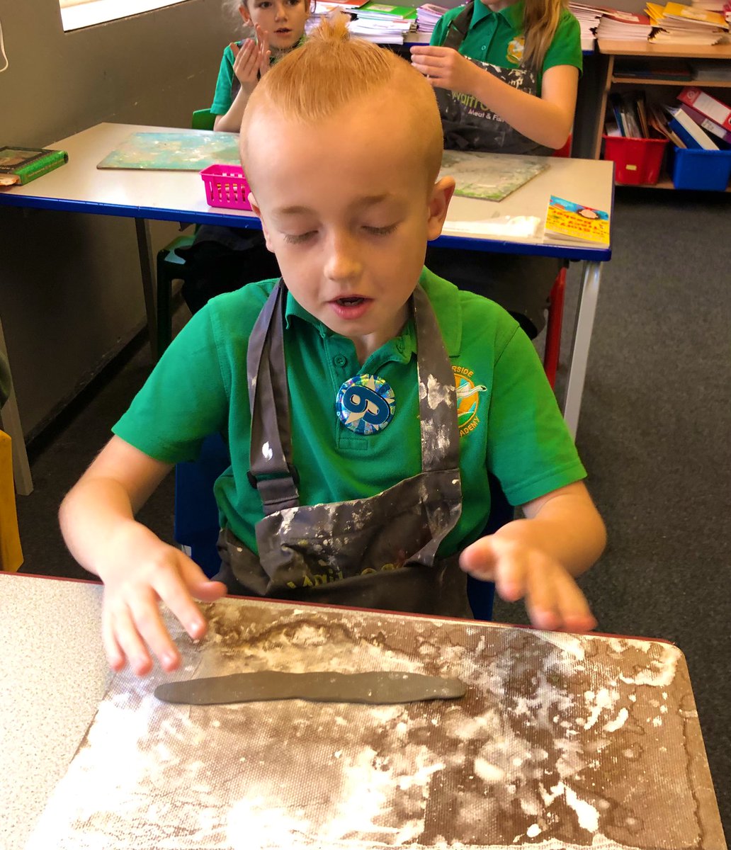 Gade_WPA's tweet photo. Inspired by the artist Susan Lordi, we developed our clay techniques using tools and our hands to shape, join and mold it. Watch this space for our finished designs! #WatersideArt #WatersidePathways #susanlordi https://t.co/CllQnPznKn