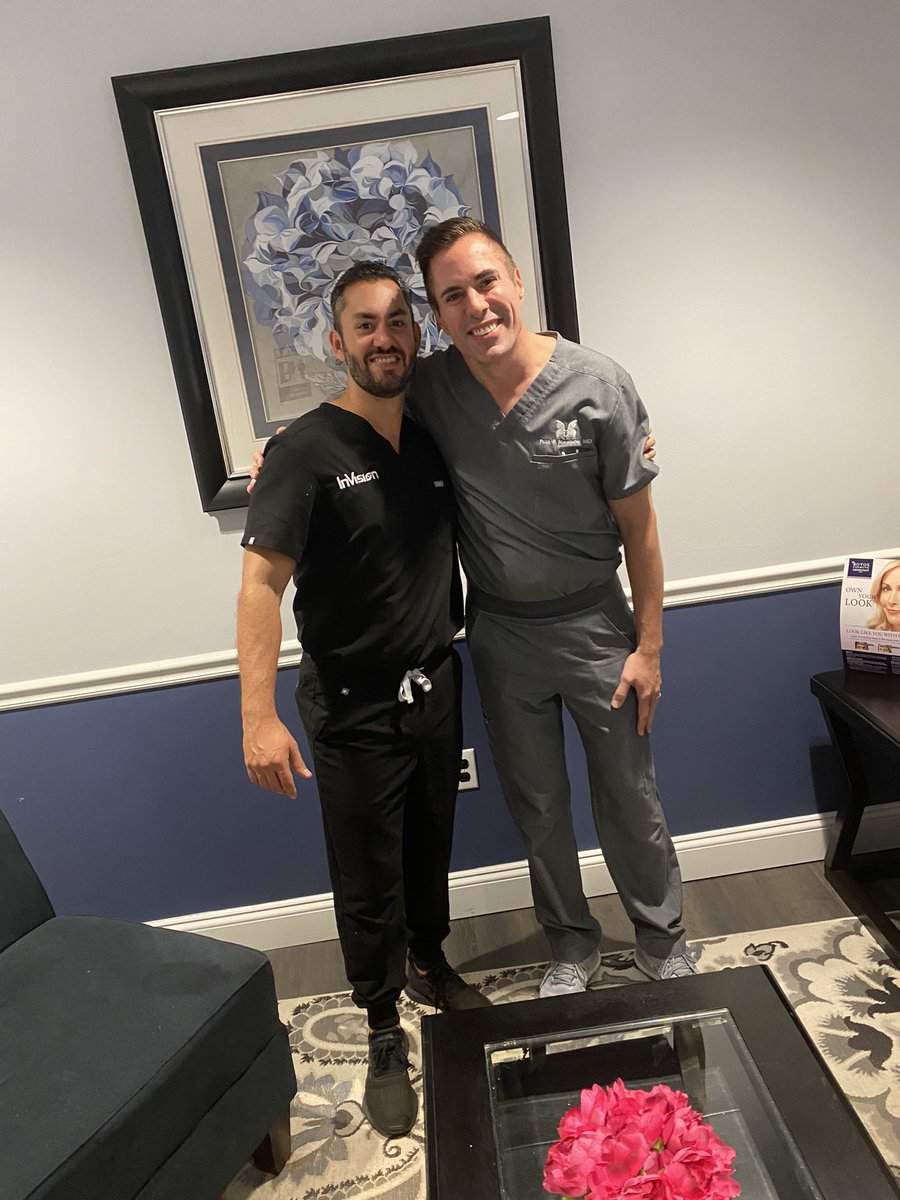 PaulBJohnsonMD's tweet photo. Had a great time training my friend and colleague Jon Gloth in advanced Botox & Filler techniques Friday!
.
.
.
.
#oculoplastics #asoprs #ophthalmology #plasticsurgery #optometry #botox #fillers #juvederm #juvedermultra #juvedermultraplus #volbella #voluma #foreheadbotox #11lines https://t.co/XV49x12YZS