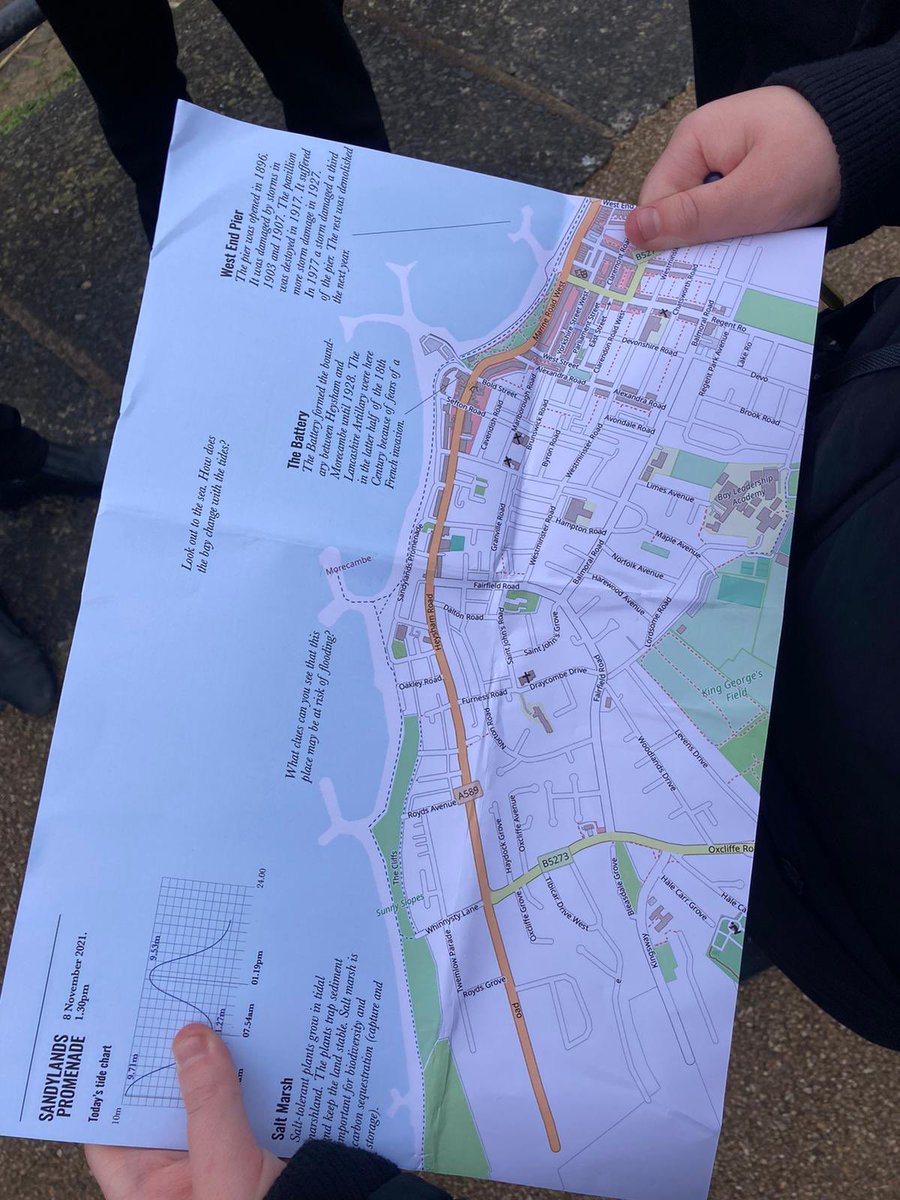 BayLeadershipAc's tweet photo. Year 9 connecting with their local area through lecturers from Lancaster University. Learning about how Morecambe has changed and considering how it might look in the future. #wearestar https://t.co/s9XeE7xwk6