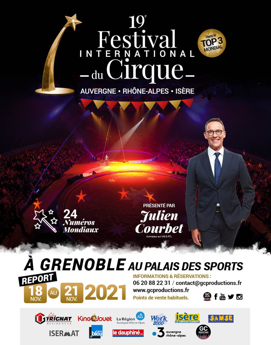 Retrouvez-nous avec l'équipe X Sports Shows pour le Festival international du cirque du 18 au 21 Novembre!

Présenté par <a href="/courbet_julien/">Julien Courbet</a> 

x-sports-shows.com/fr/news/X-spor…