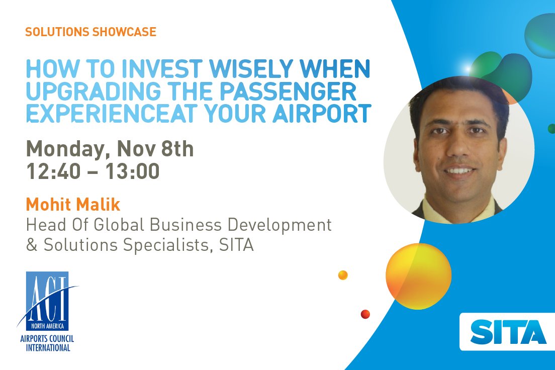 SITANAM's tweet photo. Attending ACI-NA in #Reno? Join us today to dive into our new generation of hardware with @malik_mohit. Learn more here: https://t.co/02mf7SfNwf #airports21 @airportscouncil #passengerexperience #airport #PaxEx https://t.co/6YRs9C9EvT