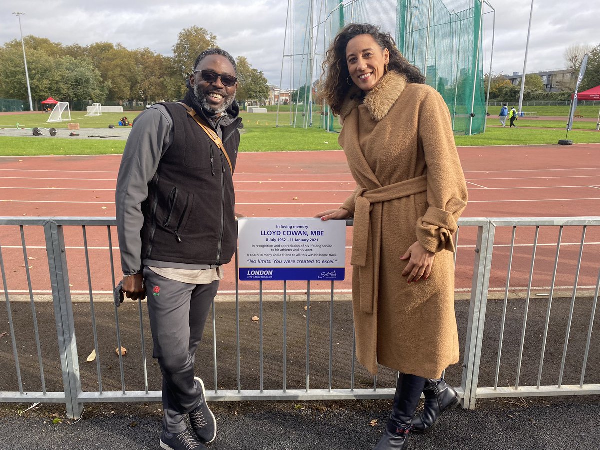 A special Saturday morning opening my old training ground Southwark Park Athletics &amp; Leisure Centre and recognizing coach Lloyd Cowan’s immense legacy and contribution to British athletics. #LloydCowanCup with <a href="/ImaniLara/">Imani-Lara Lansiquot</a> <a href="/cwilliams400/">Conrad Williams 400m OLY</a>  <a href="/Dwaynecowan/">Dwayne Cowan</a> <a href="/EveryoneActive/">Everyone Active</a> <a href="/lb_southwark/">Southwark Council</a>