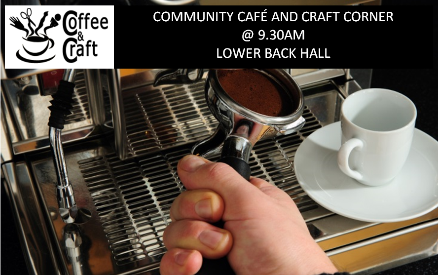 Community café is open tomorrow morning from 9.30am.   We serve Barista coffee from 10am – 2pm.  Costs £1.50
Please let us know ahead of time if you would like to come along.
We also offer baked potato lunch  at 12 noon.
Contact - 0118 929 9912
