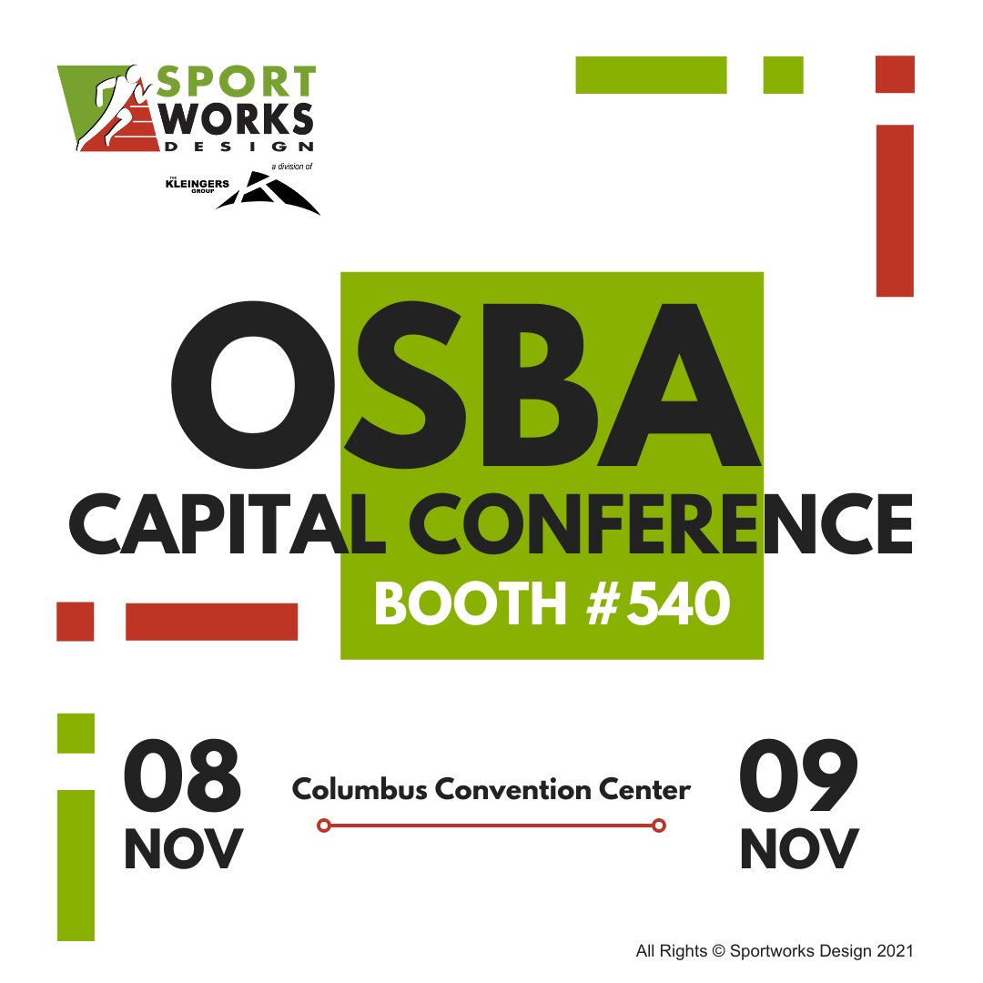 SptWorksDesign's tweet photo. Everyone is welcome on our turf at @OHschoolboards Capital Conference! Visit us in #Booth540 to learn about the latest #syntheticturf and #athleticfielddesign technology. #Sportworks #OSBACC https://t.co/SRM6YkXsrt