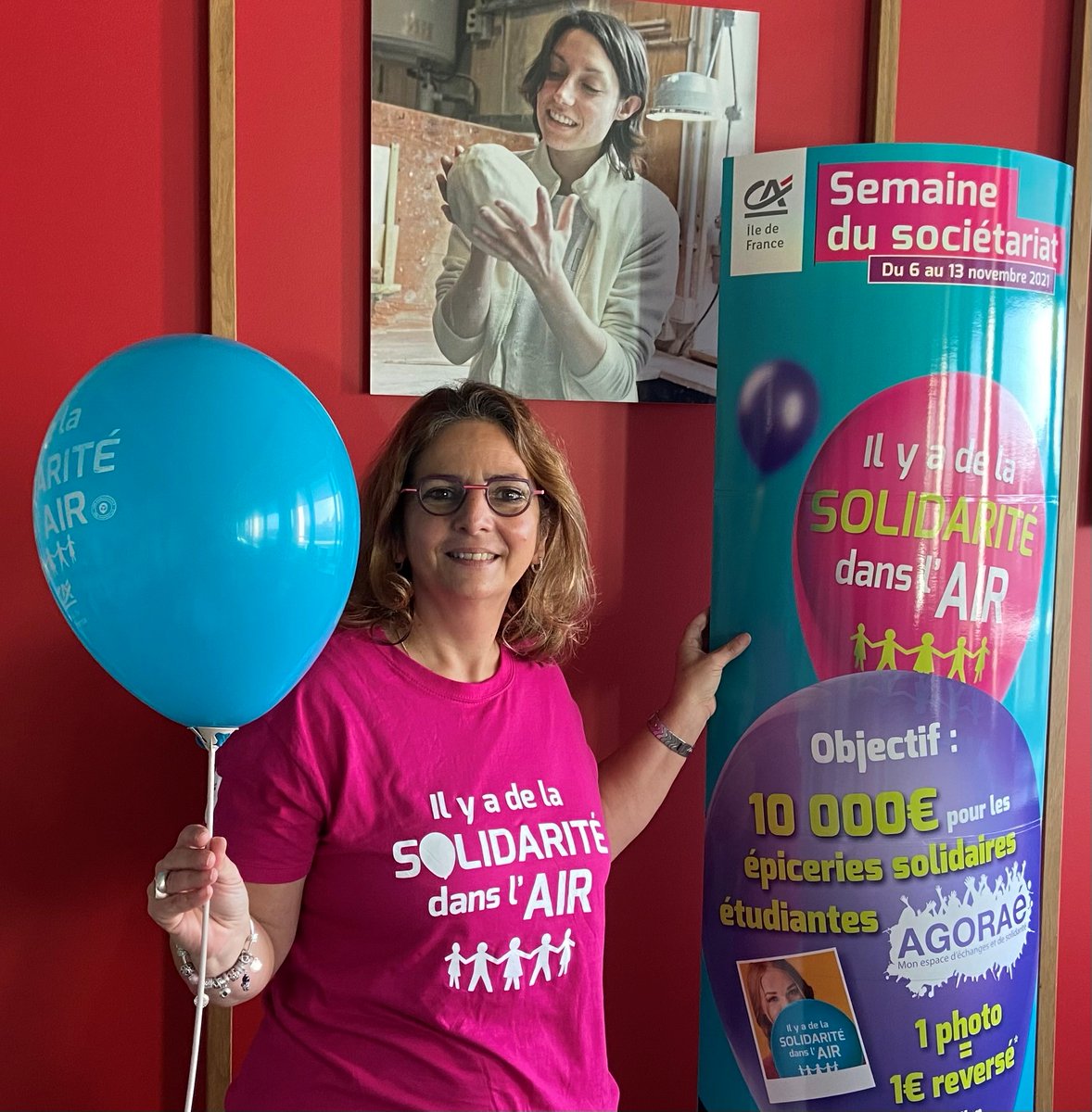 Avec cette photo, je m’engage aux côtés des épiceries solidaires étudiantes ! Soutenez-les aussi dans nos agences : 1 photo avec un ballon solidaire = 1€ pour les AGORAé  <a href="/CA_IDF/">Crédit Agricole IDF</a> <a href="/La_FAGE/">FAGE</a> 🎈Pour en savoir + : ca-paris.com/semaine-societ…
