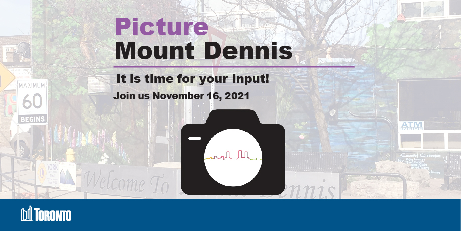 CityPlanTO's tweet photo. Join the #PictureMtDennisTO Study team to continue the conversation at a Public Roundtable on November 16, 2021 at 6:30 p.m. and have your say on the final planning framework for the area. To register and get more information: https://t.co/7sy9l8omjx #CityPlanTO #CityofTO https://t.co/ryvs4xwDXW