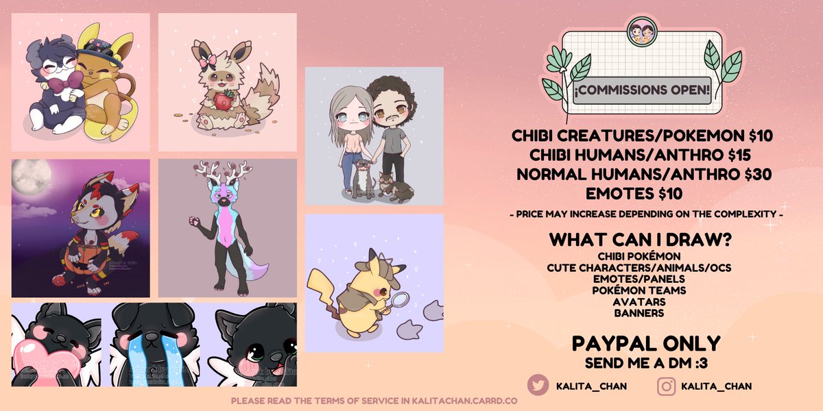 ✨My comms are open again!✨
I'll be taking commissions for November and December, so If you're interested, please DM me! 💜
💫Retweets and likes are super appreciated 💫

You can read my ToS on my Carrd! (Link in bio!)