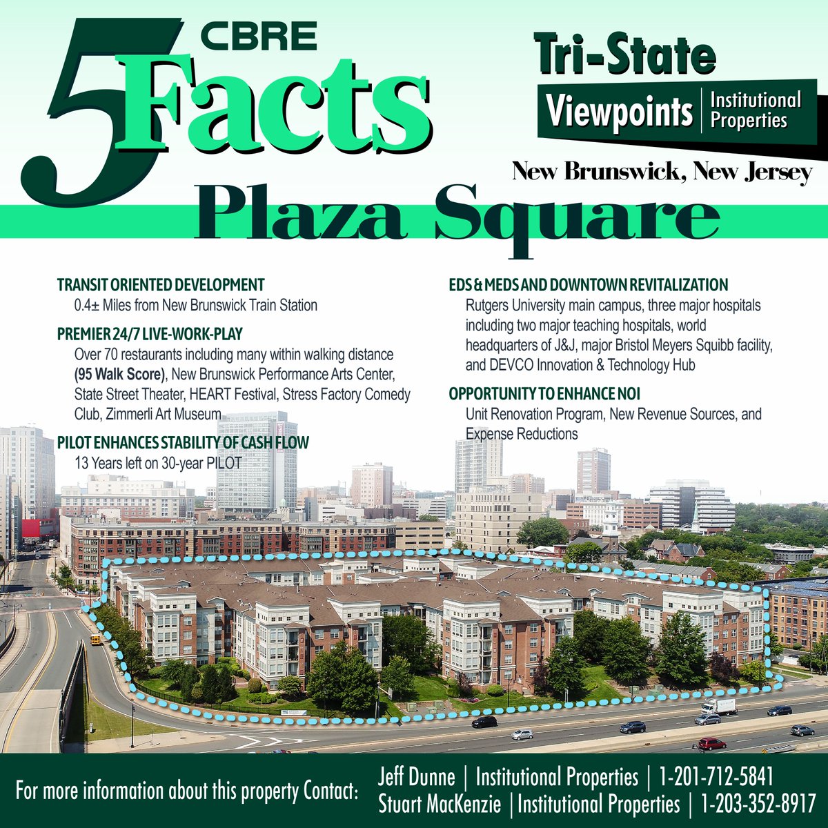 IGTriSuburbanIP's tweet photo. New to Market! CBRE has been retained as the exclusive advisor for the sale of Plaza Square, a 415-unit, Transit-Oriented Development community located in New Brunswick’s CBD. Contact Jeff Dunne/201-712-5841 and Stuart MacKenzie/203-352-8917. @CBRE.us/IGTristate @JNeuer19 https://t.co/dE3ayD1B8k