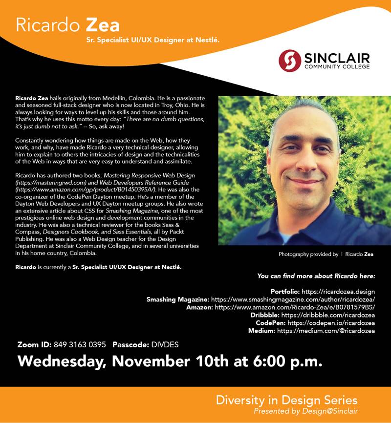 Honored to be giving a talk about diversity for the Design Department of <a href="/SinclairCC/">Sinclair College</a>🙏🏽