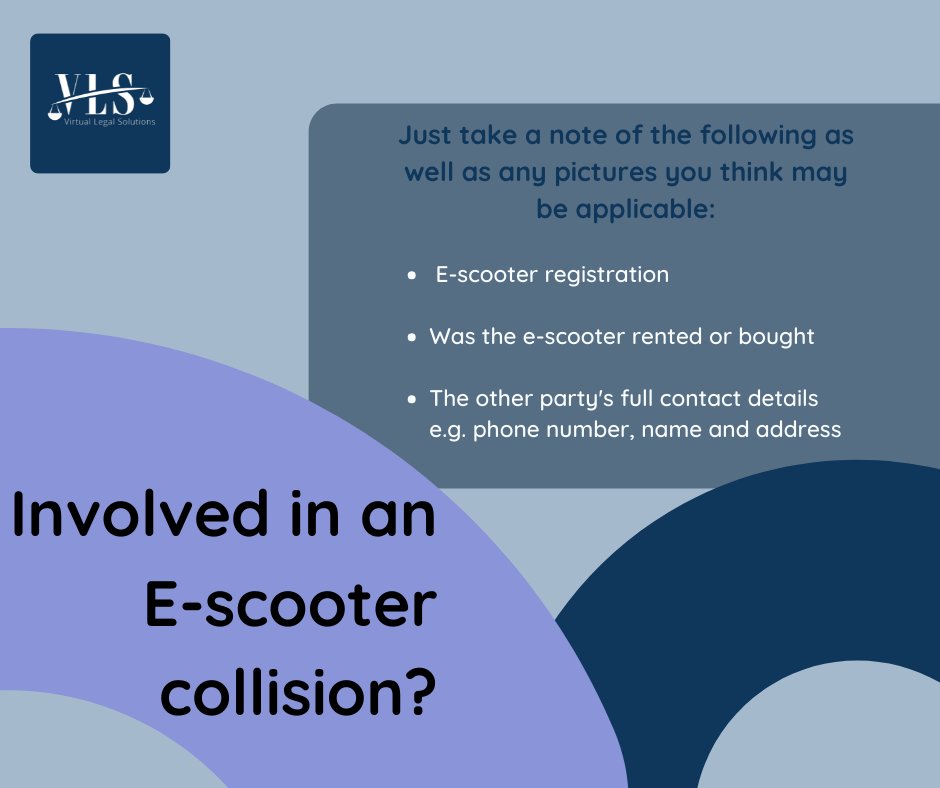 If you're involved in an e-scooter collision then please don't panic. There is always a way to resolve the matter appropriately. Follow these tips as a guidance if you ever find yourself involved in an e-scooter collision 🛴 #personalinjurylawyer #escootersafety #uklawfirm