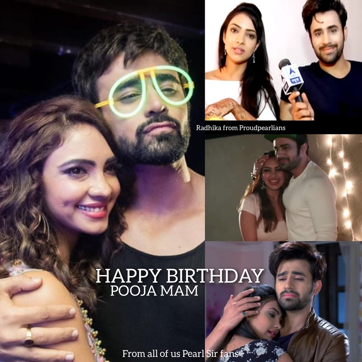 proudpearlians's tweet photo. Happy birthday poojabanerjeee mam from all of us @pearlvpuri sir fans #Pearlvpuri #pearooja https://t.co/cmUdljHvGi