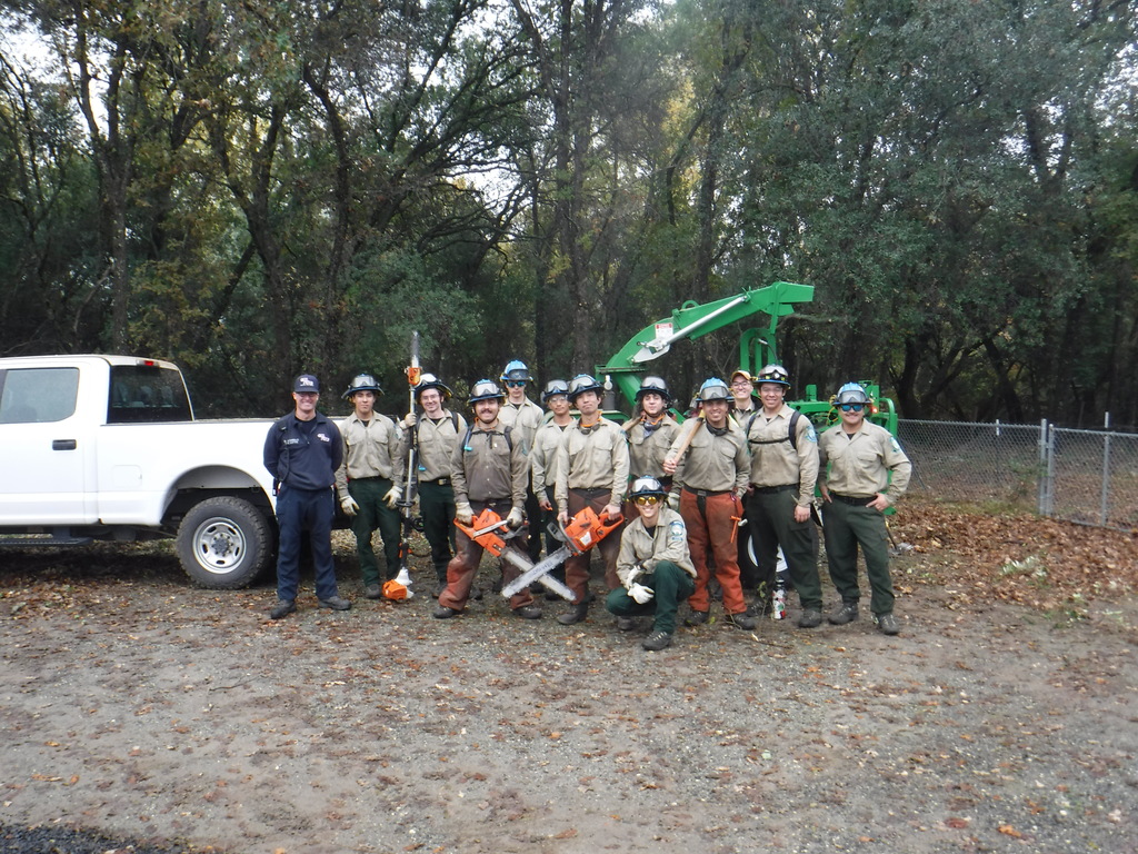 Cal-Fire, OCESD and a large crew of California Conservation Corps workers helped Ophir Elementary become more wildfire safe on Saturday.