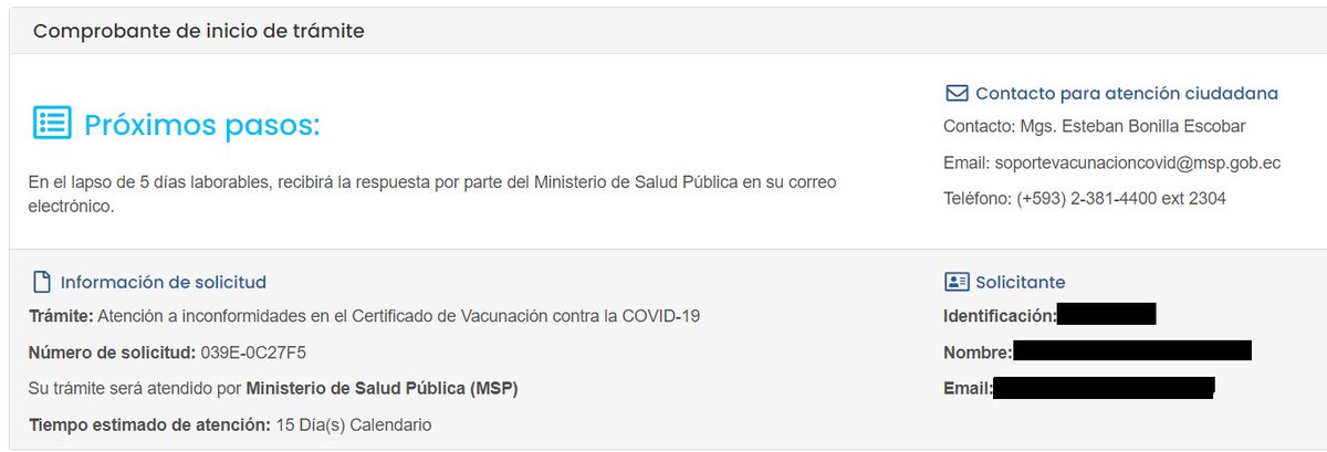 hetwitblad's tweet photo. 🤬Verguenzosa "atencion" de @Salud_Ec:
1mes después de petición para corregir certificado de vacunación:ninguna reacción a la solicitud,ni a mis email,nadie contesta llamadas
Estoy en Europa haciendo proyectos para Ecuador y no puedo salir 
@XimenaGarzon11 @ABorreroVega @Vice_Ec https://t.co/tKt7fYCFH8