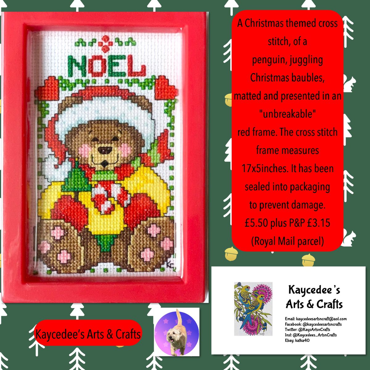 KaysArtsnCrafts's tweet photo. All ready to post. Santa and a happy dog 🐶
#crossstitch #dogs #petpages #Christmas #Christmasshopping #dogincontrol #decorations #handmade #SmallBusiness #crafts #arts #art #ForSale #zentangle #zentangleart #mandala #mandalaart #creative #artwork #dotpainting #htlmp https://t.co/woD4BUvks9