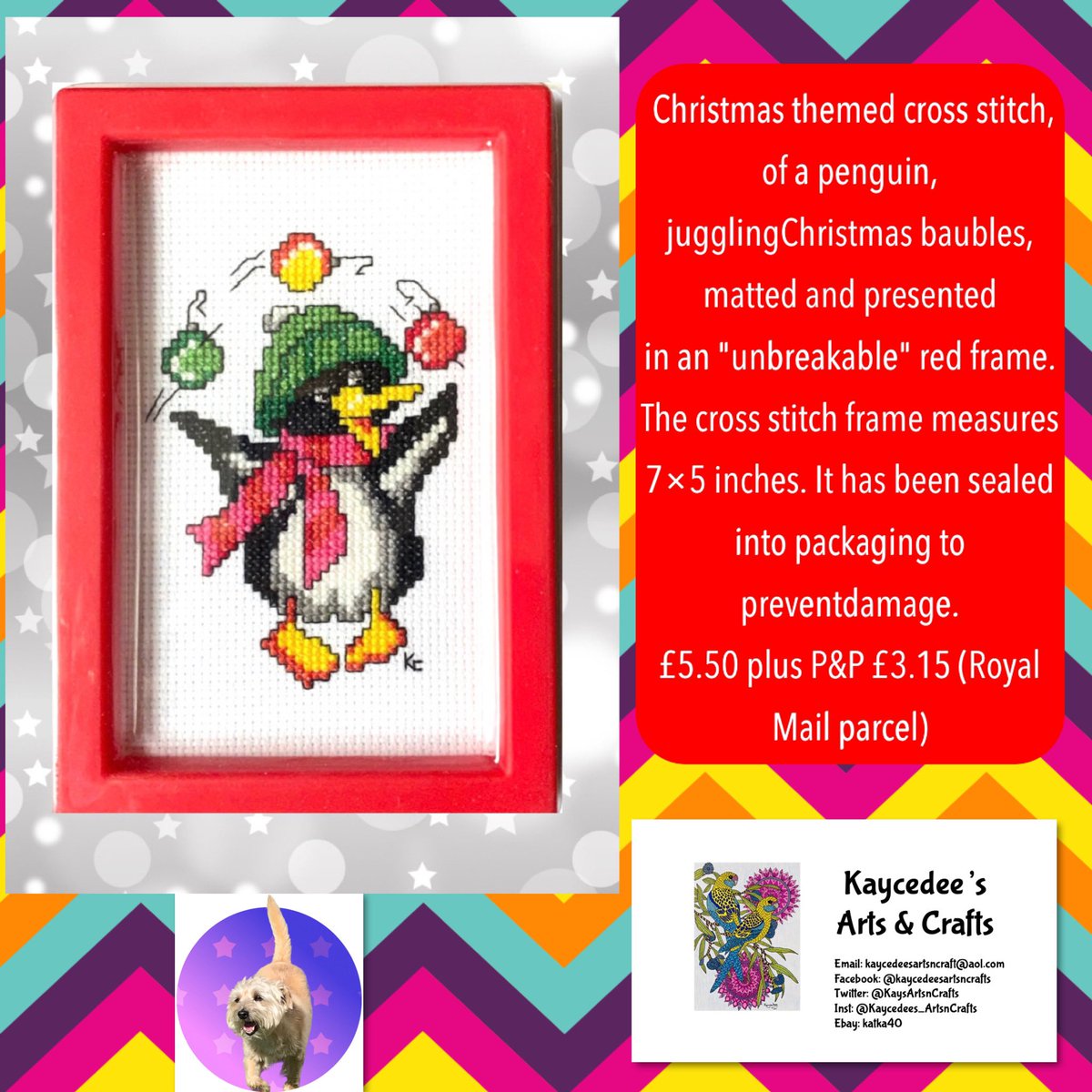 KaysArtsnCrafts's tweet photo. All ready to post. Santa and a happy dog 🐶
#crossstitch #dogs #petpages #Christmas #Christmasshopping #dogincontrol #decorations #handmade #SmallBusiness #crafts #arts #art #ForSale #zentangle #zentangleart #mandala #mandalaart #creative #artwork #dotpainting #htlmp https://t.co/woD4BUvks9