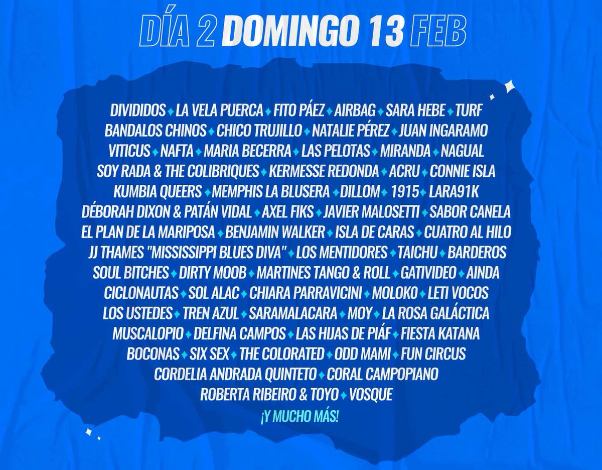PreludioPosadas's tweet photo. 🤘Grilla del #cosquinrock 🤘
Se publicaron los artistas que van a formar parte, entre ellos: #ciroylospersas, #SkayylosFakires,#LasPelotas,#Divididos,#FitoPaez, #MariaBecerra,#Wos, #ElKuelgue, #Airbag,#Babasonicos, y muchos más... https://t.co/Aa8OLSGisY