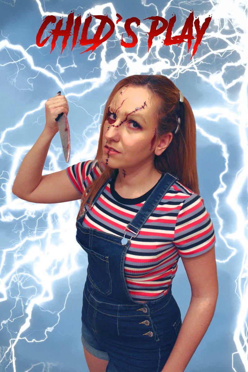 slc_art's tweet photo. @ChuckyIsReal @USA_Network @SYFY I cosplayed you for Halloween! What do you think ?😈 #chuckyseries #chucky #cosplay https://t.co/l2a1noAVYf