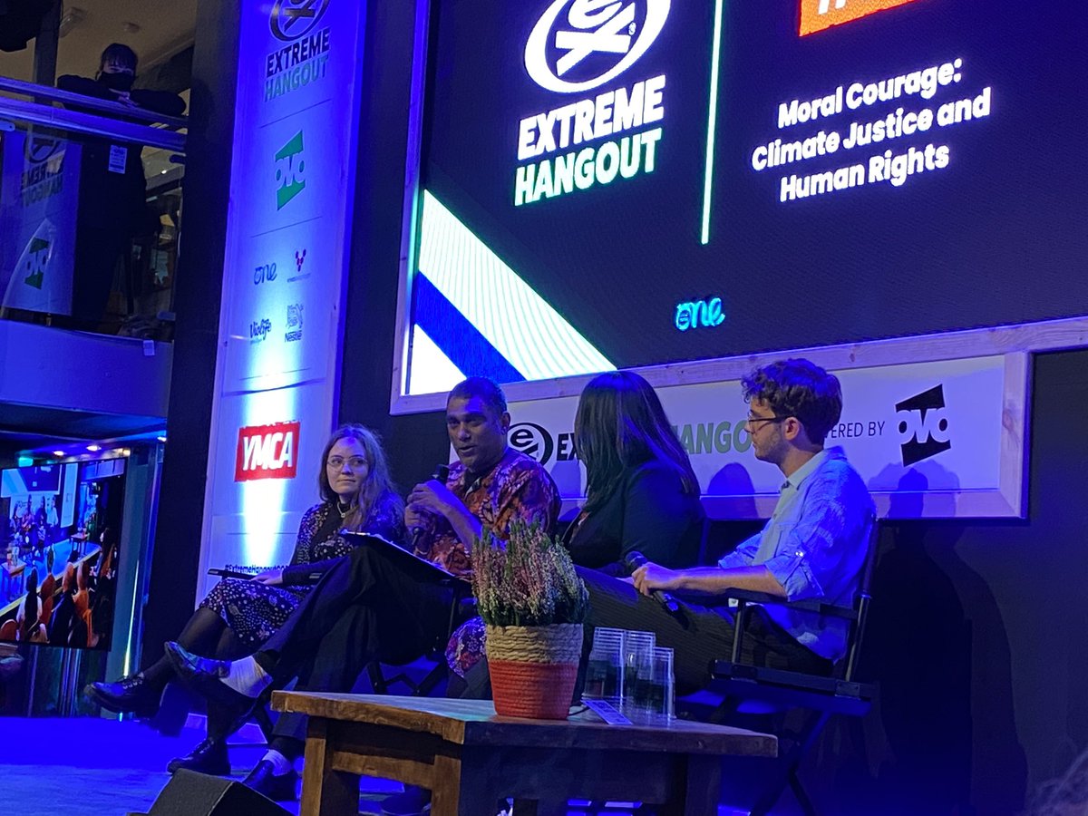 <a href="/WorldYMCA/">World YMCA</a> youth ambassadors from <a href="/YMCAIreland/">YMCA Ireland</a> <a href="/YMCAKosovo/">YMCA</a> <a href="/YMCAHonolulu/">YMCA Honolulu</a> discussing with <a href="/kuminaidoo/">Kumi Naidoo</a> the challenges of moral courage, human rights and climate justice <a href="/OneYoungWorld/">One Young World</a> <a href="/COP26/">COP26</a> @GlobalTomV