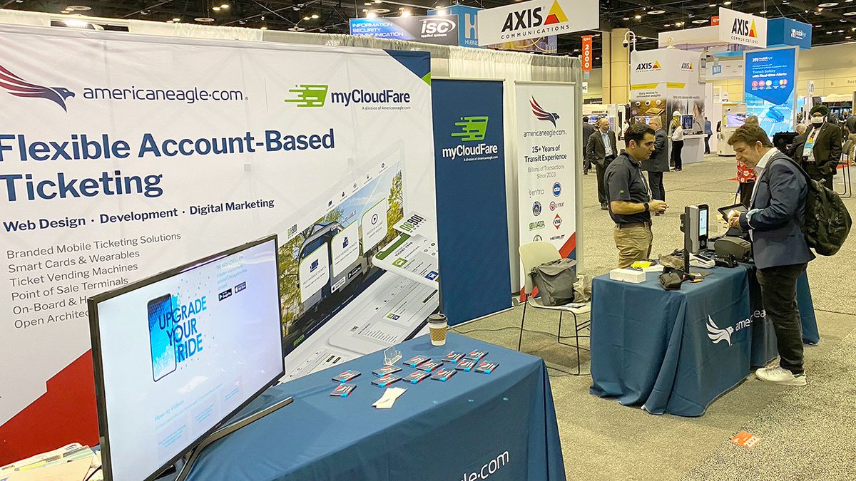 myCloudFare's tweet photo. Find @myCloudFare at APTA Expo this week. Providing flexible, account-based ticketing, myCloudFare is the smart choice for passenger convenience while reducing operating costs for agencies. Visit with us at booth #2322.

#APTAtransform21 #aptaEXPO https://t.co/PhJBv99Ysa