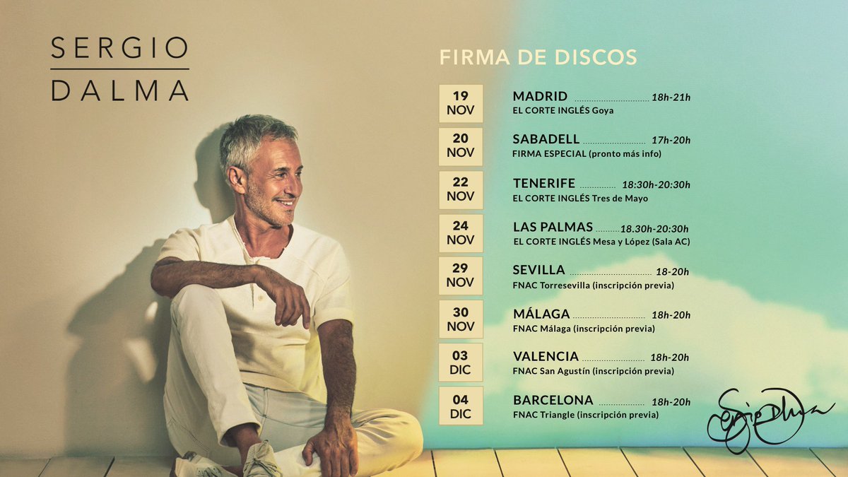 SDalmaoficial's tweet photo. Nos lo estabais pidiendo y aquí están...¡las FIRMAS del álbum! Celebraremos juntxs la Alegría de este nuevo álbum con las medidas de seguridad anticovid pertinentes. ¿Dónde os veo? ¡Os espero con muchas ganas! Pronto más detalles❣️

#VuelveDalmaConAlegria 
#ComparteTuAlegria https://t.co/MdjlCjvLJ9