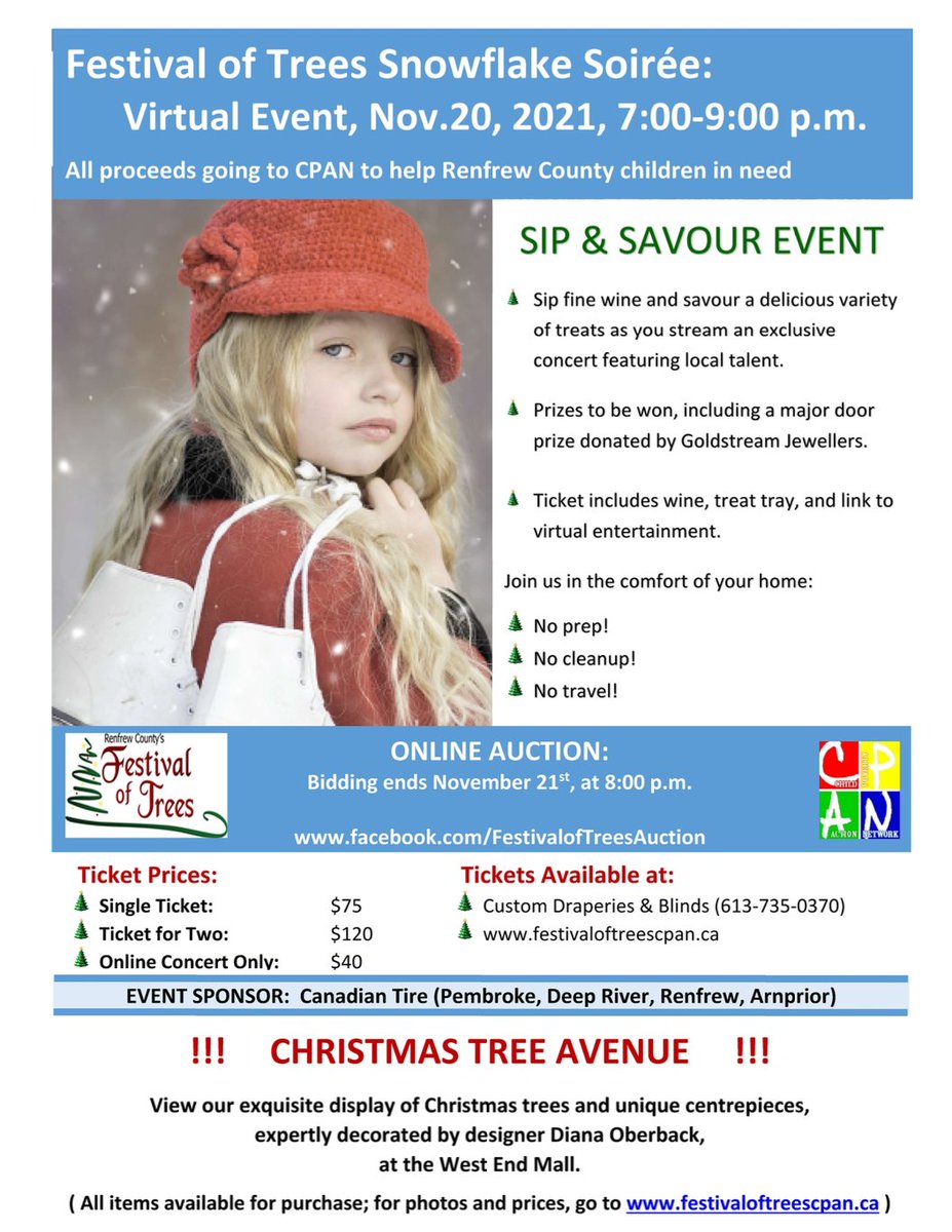 Check out <a href="/RenfrewCPAN/">Renfrew County CPAN</a> Festival of Trees event to raise funds for supporting children directly in our local community! festivaloftreescpan.ca