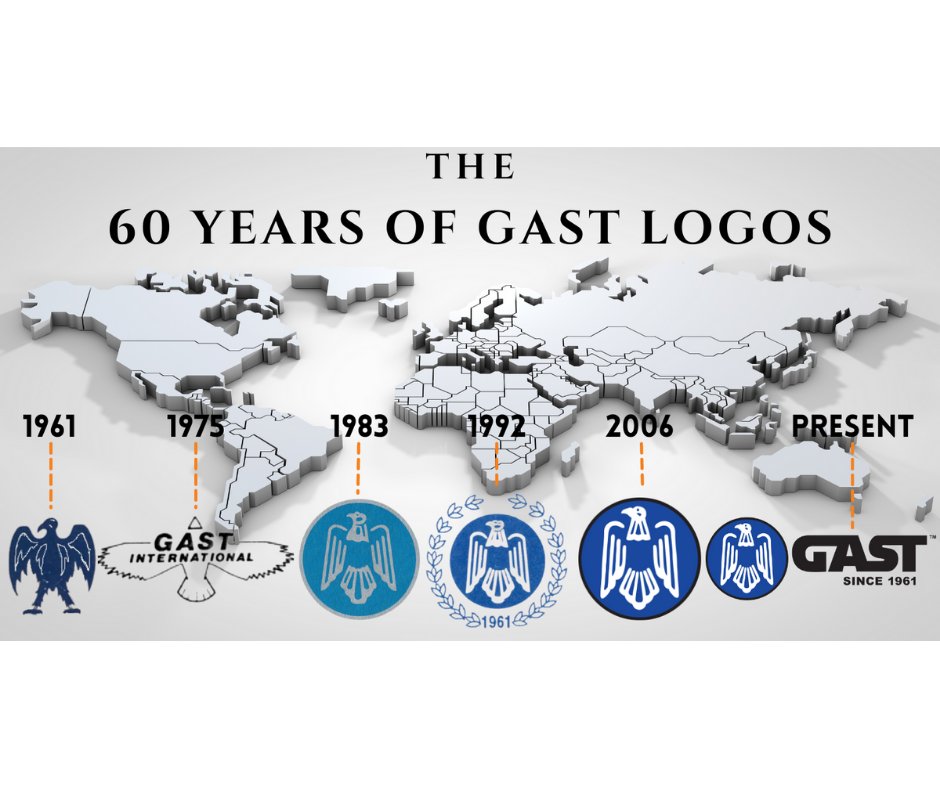 GASTGlobal's tweet photo. Since our inception in 1961, not much has changed within GAST, we are still delivering high-quality products &amp; services globally. 

Which year logo do you like the most?

#GASTGlobal #60yearsofGAST #celebrating60 #logos #familybusiness #waterproofing #painting #geosynthetics https://t.co/cXbaMCyKeb