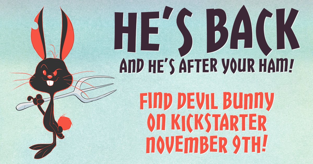 #DevilBunny is back on November 9th at 10AM CST! What's your fondest memory of this classic devious devil? What did you love the most about his game? Let us know below to get quoted on our Kickstarter bit.ly/3pYpCkC