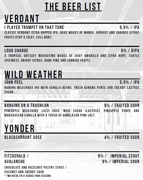MXVbeerfest's tweet photo. Here it is! The full beer list for MXV Festival (R-Y on this tweet) this Friday 12 and Saturday 13 November.  don't miss out on 52 beers pouring in every session from 26 of UK's best craft breweries. Tickets:https://t.co/lImbHbNGJl
Let us know which ones you are excited to try! https://t.co/hBYKAmjV42