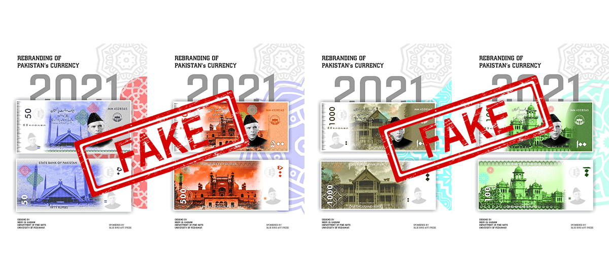 Some fake news regarding new designs of currency notes is circulating on social media. #SBP categorically denies the news and clarifies that no such proposal is under consideration at the moment.