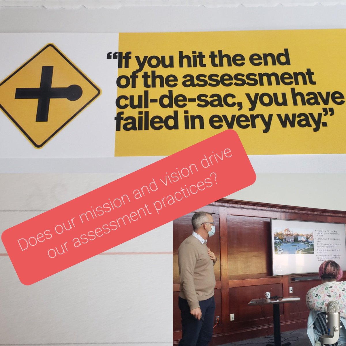 teachbeyond's tweet image. Love/cringe at the dead end visual of the cul de sac. Inspired and challenged by the question... does our mission drive assessment? @DSpyksma