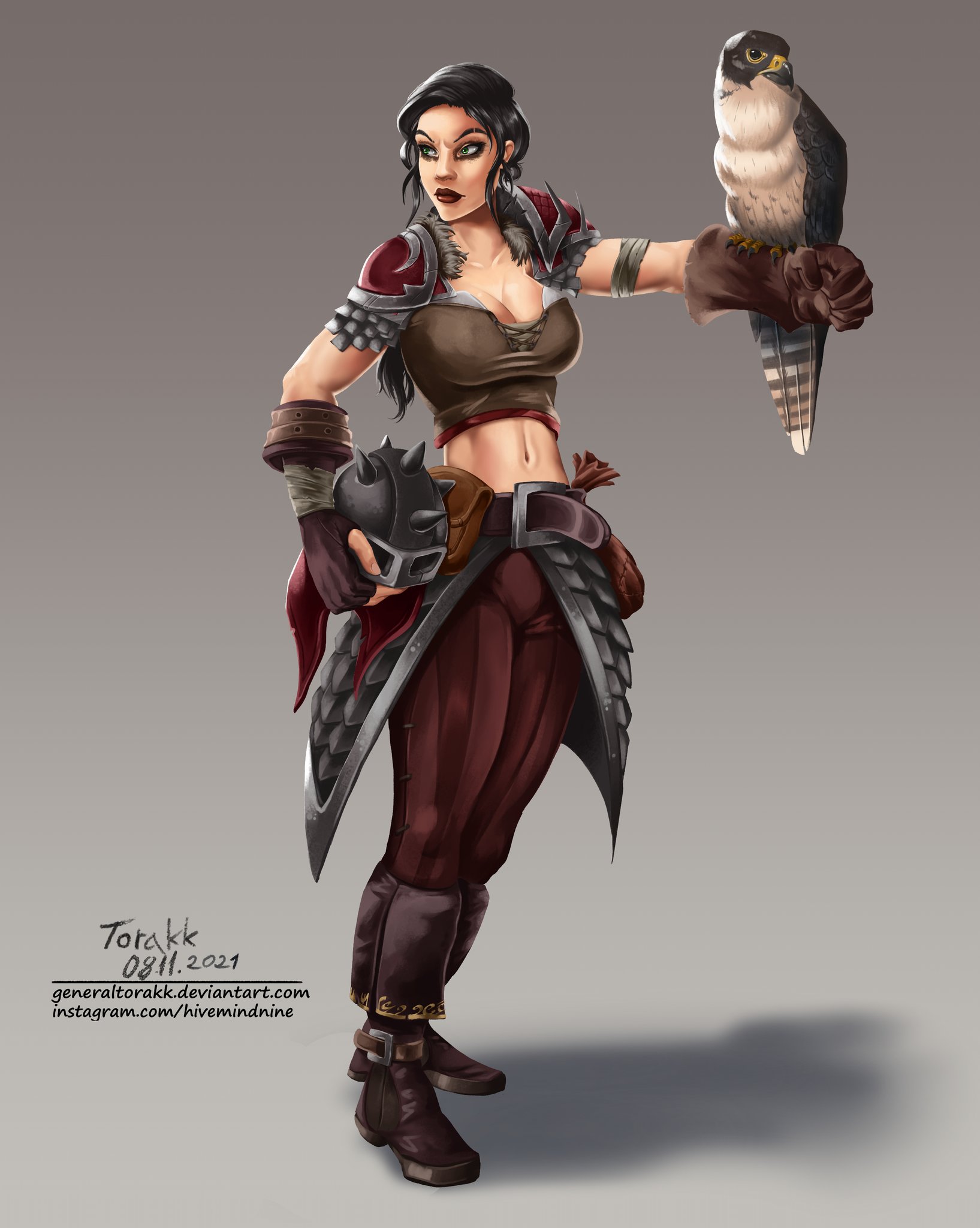 Torakk в X: „My bounty hunter Theolea and her falcon, Neophyte. #Warcraft  #warcraftart t.coowogfo71fJ“  X