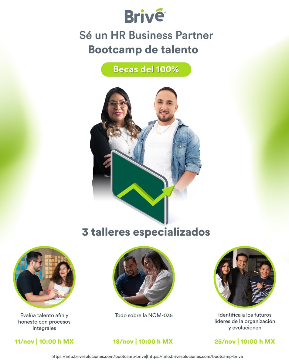 BriveOficial's tweet photo. Sé un HR Business Partner 😎🤓

✨ Bootcamp de talento ✨

🥳 Becas del 100% ➡️ Inscríbete aquí: https://t.co/DjmMqzmXQh https://t.co/FNyndLS09Z
