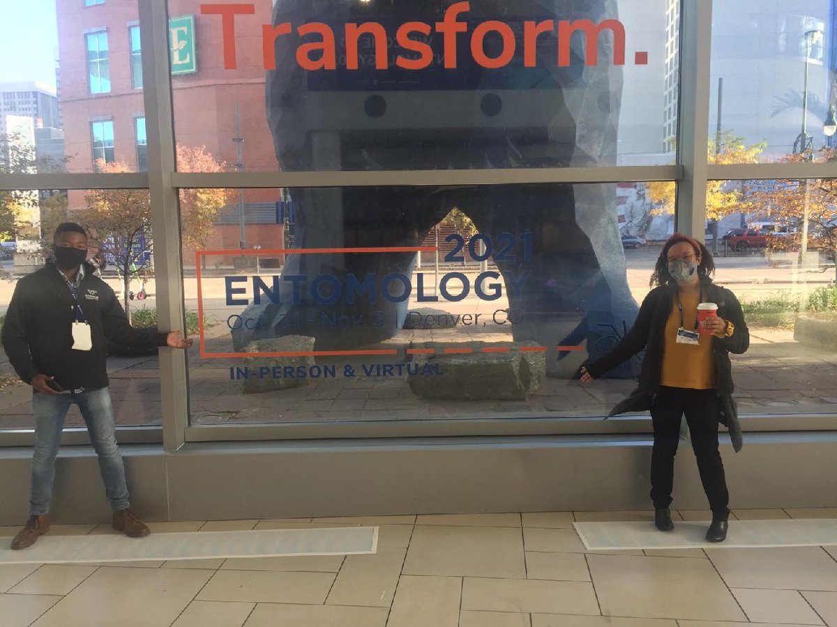 DyerEntomology's tweet photo. I'm so glad I was able to attend at least one in-person national conference while in grad school. My talk and debate went wonderfully and met many cool people in the process. My only regret about #Entsoc21 is that I didn't take more pictures while in Denver. https://t.co/7HJmygXhLk