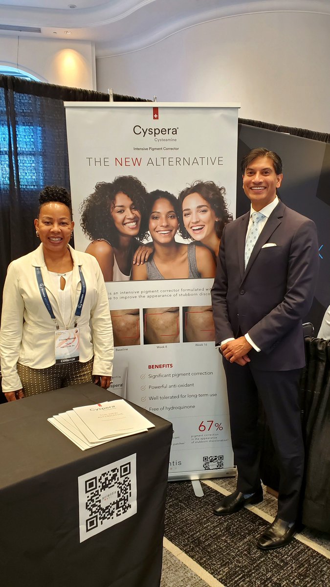 Dr. Suneel Chilukuri's cameo appearance at the Cyspera booth at the Global Aesthetics Conference. #Cyspera #GAC #LoewsMiami