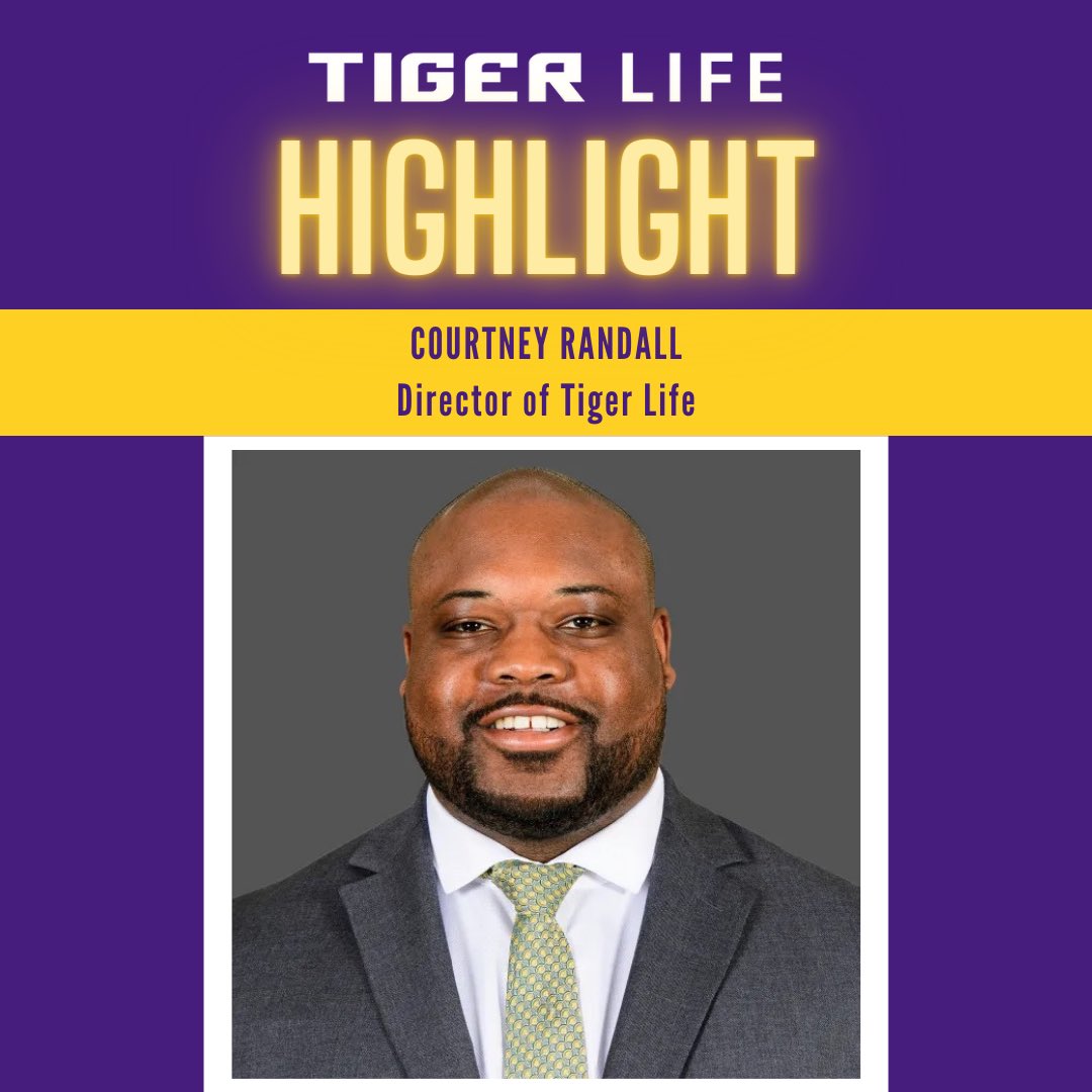 LSUTigerLife's tweet photo. Tigers, meet the director of Tiger Life, Courtney Randall! Swipe to learn more➡️🐯 https://t.co/MGQSUSsOnL