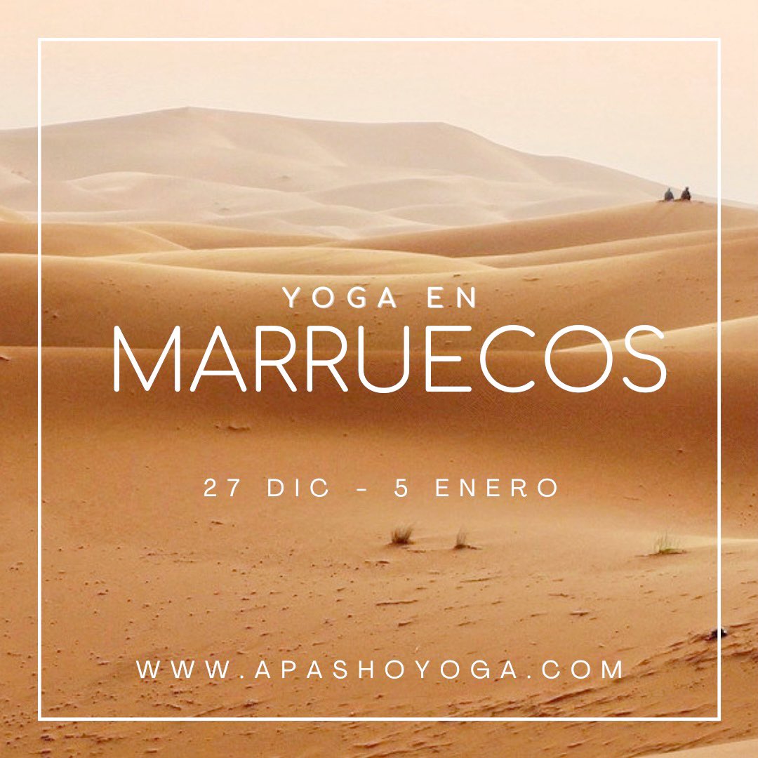 Apashoyoga's tweet photo. • • • SALIDA CONFIRMADA • • • 

Este fin de año, las uvas las tomamos en el desierto... ¡aún estás a tiempo de unirte a esta nueva aventura recorriendo el sur de Marruecos haciendo yoga!

27 dic-5 enero (10 días)

+info: info@apashoyoga.com https://t.co/yntWJ7G1Vn