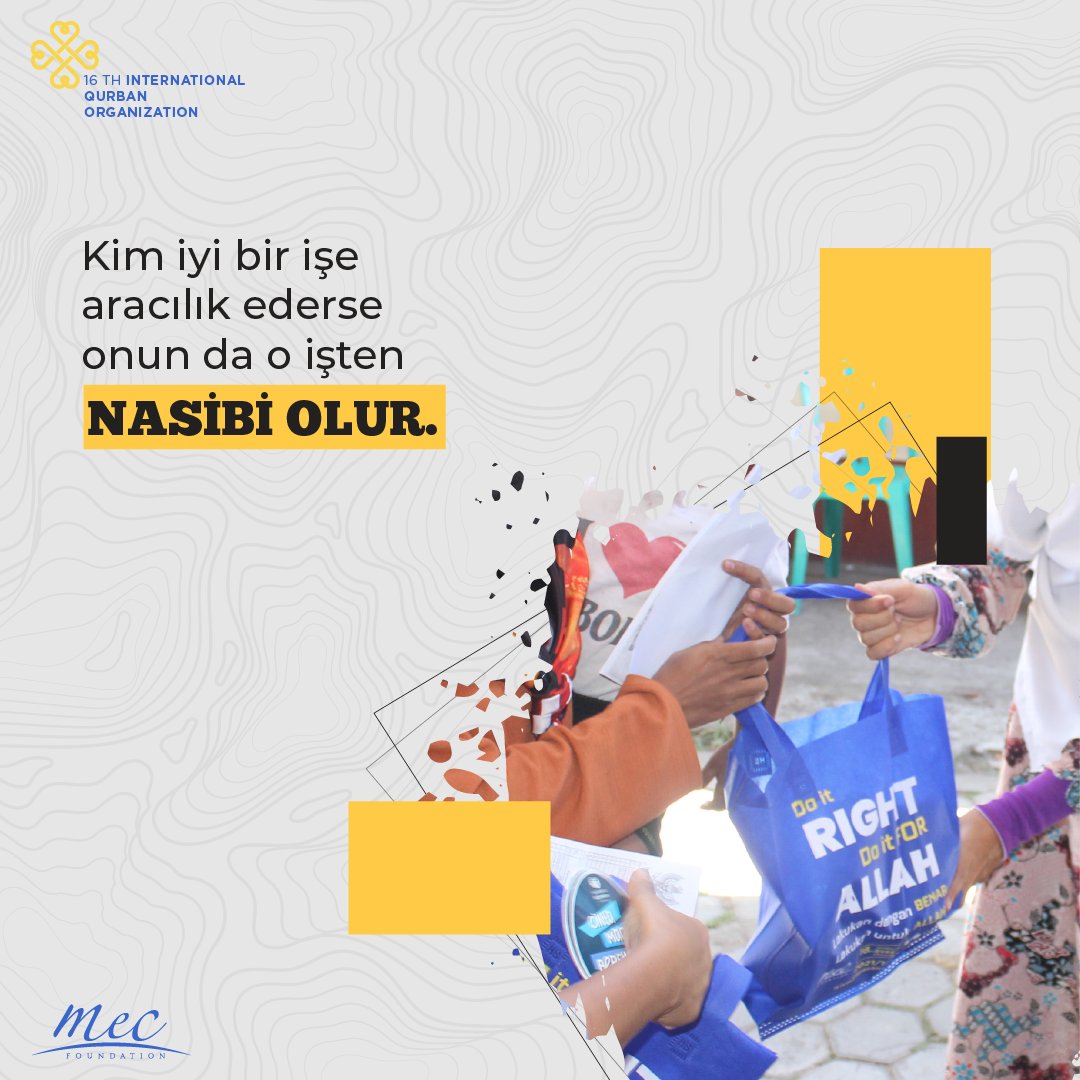 mecvakfi's tweet image. Whomsoever helps or starts something good, he too will benefit from that action.
#DoItRight #DoItForAllah