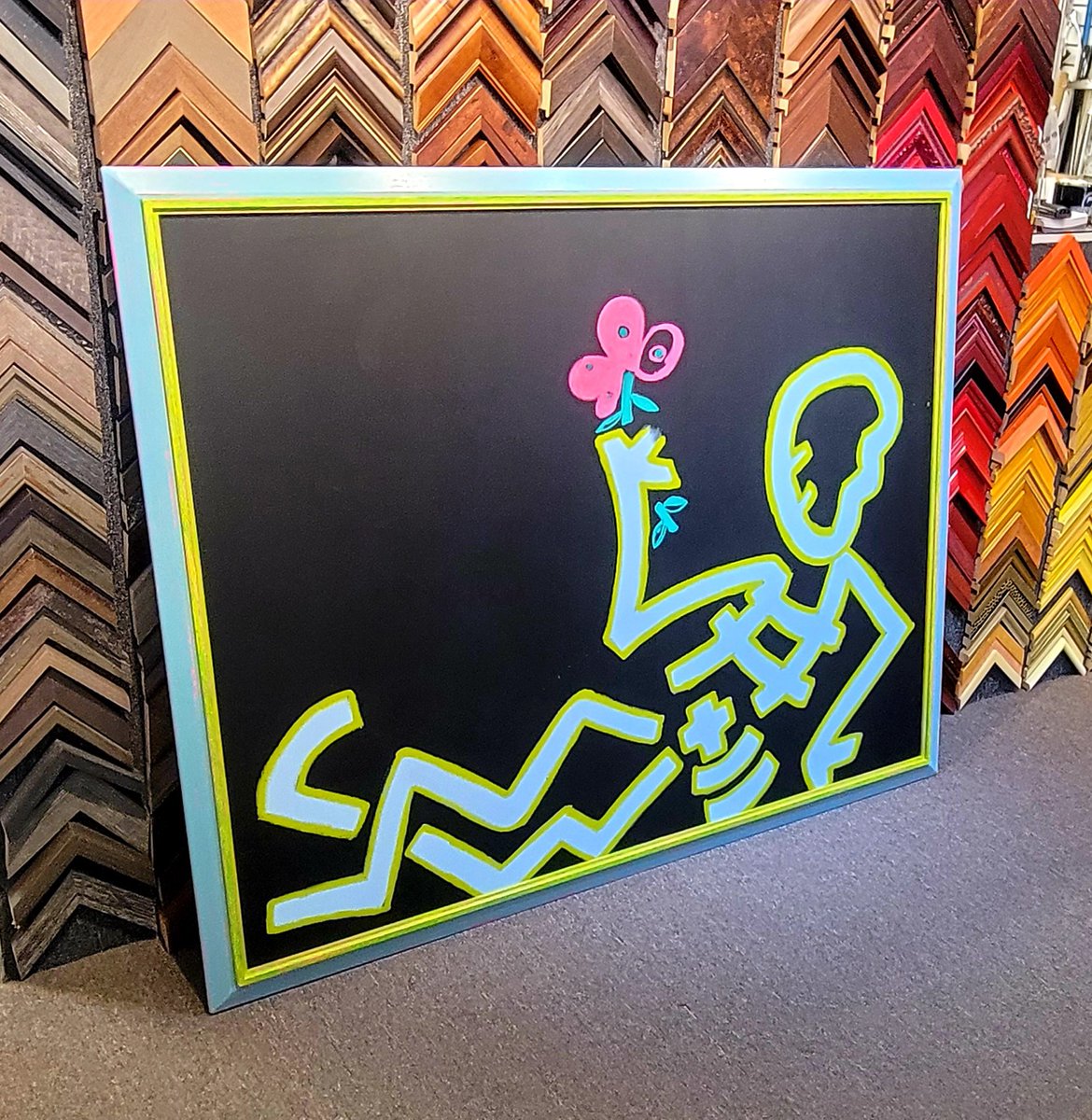 FrameDeArt's tweet photo. Large original stretched and frame by @ChesterFrame Custom made to match the colors in the painting! Looks even better hanging in their home!

#ChesterFrames #CustomColors #Original #OriginalArt #Denver #Colorado #framing #customframing #pictureframing #art #decor https://t.co/jl6tuRMz9D